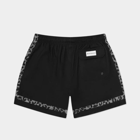 Mavrans Mono Black Leopard Game Swim Shorts, size XL - Picture 3 of 5